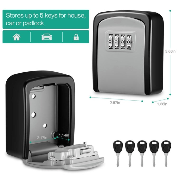 G9 4-digit Password Aluminum Alloy Key Storage Box G9 4-digit Password Aluminum Alloy Key Storage Box